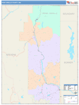 Pend Oreille County Wall Map Color Cast Style